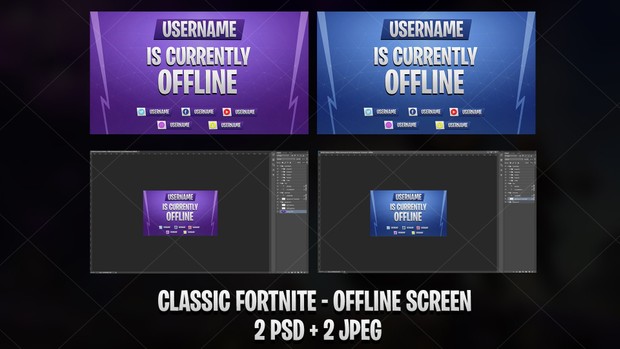 CLASSIC FORTNITE - OFFLINE SCREEN BLUE & PURPLE