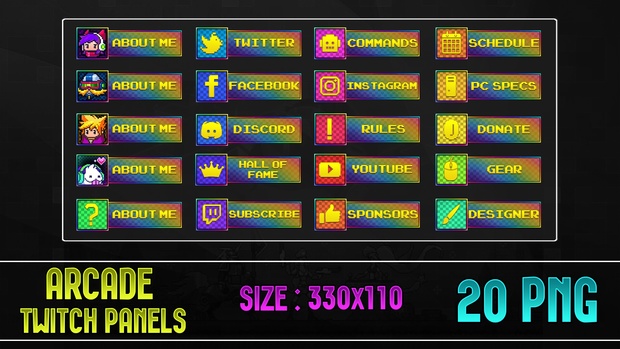 ARCADE - TWITCH PANELS