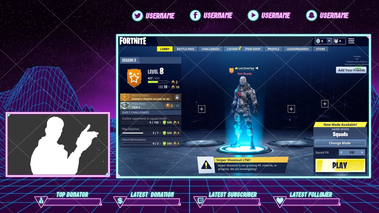 RETRO ARCADE LOBBY OVERLAY LoLoverlay