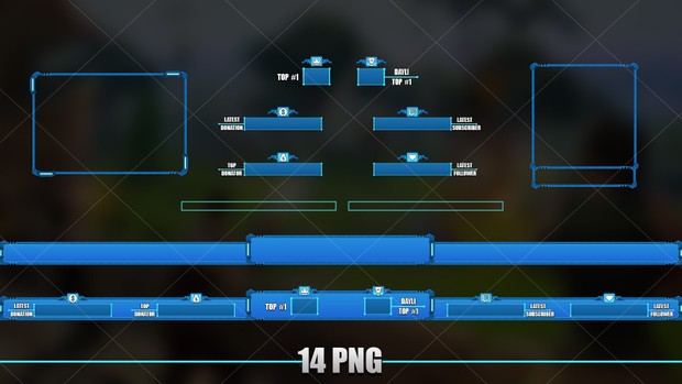 FORTNITE #5 (BLUE) - STREAM OVERLAY