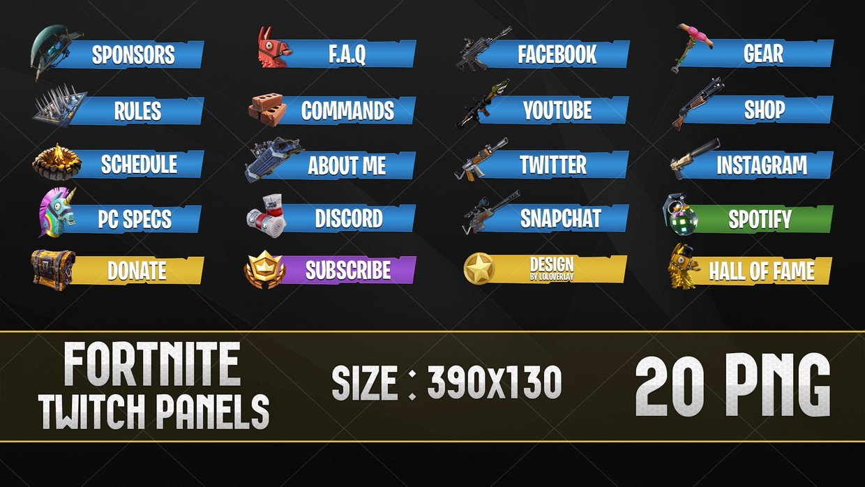 FORTNITE - TWITCH PANELS - LoLoverlay