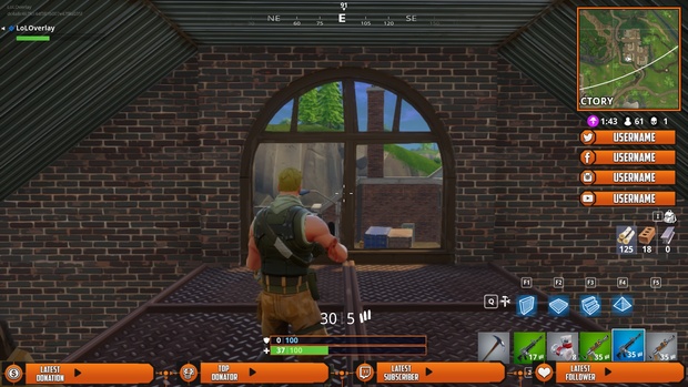 FORTNITE (ORANGE X BLACK) - STREAM OVERLAY #2