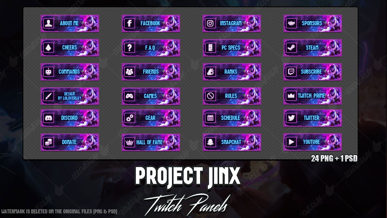 Project Jinx Twitch Panels Loloverlay