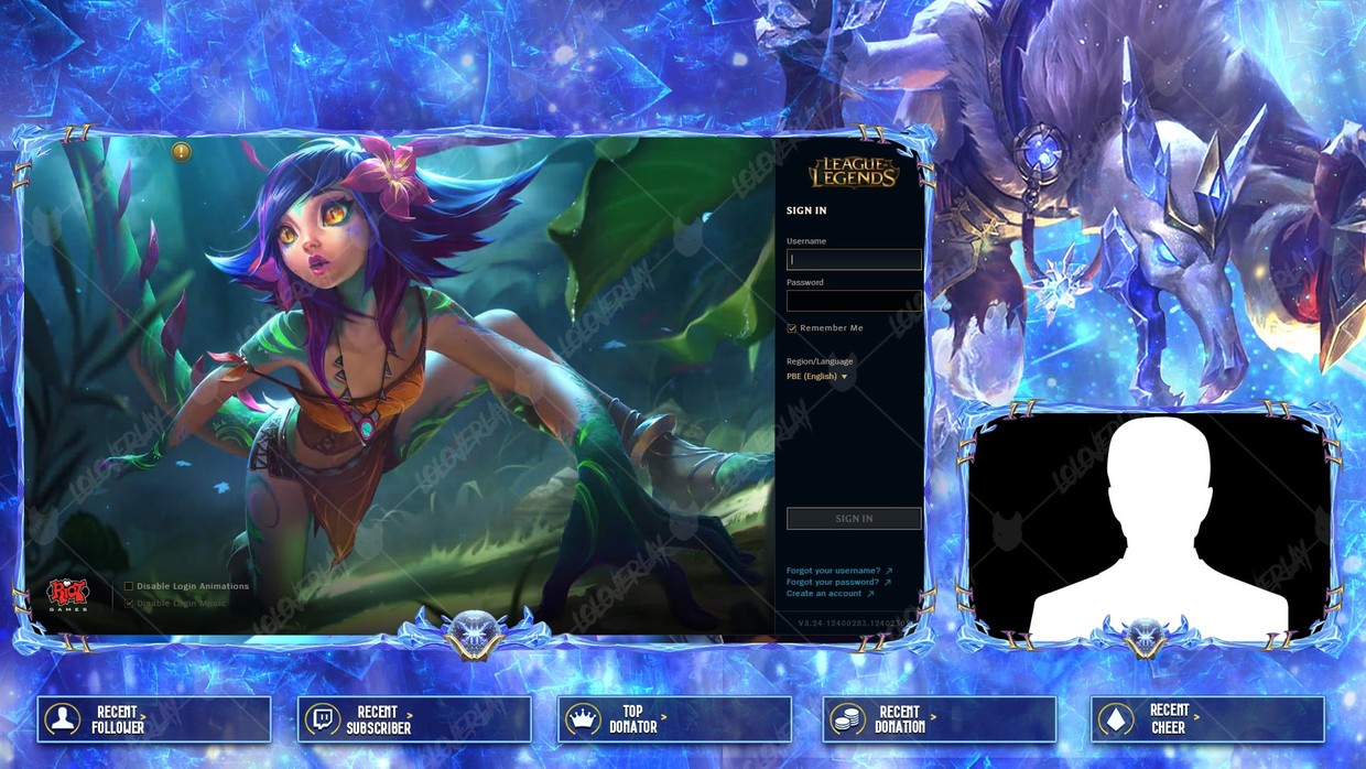ICE KING TWITCH LOBBY OVERLAY LoLoverlay