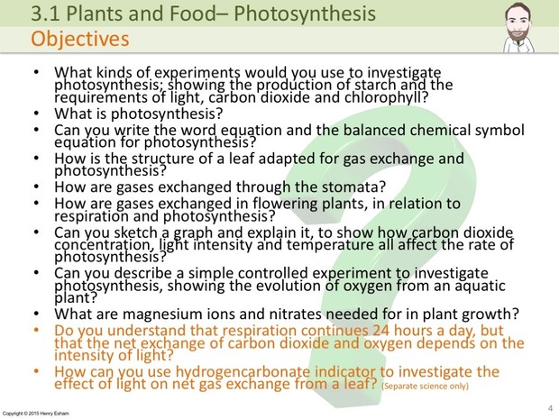 IGCSE Biology - Photosynthesis Presentation