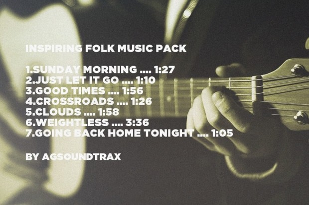 Inspiring Acoustic/Folk Royalty Free Music Pack