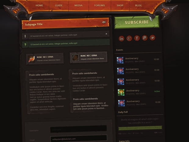 Warforge - Game Website Design