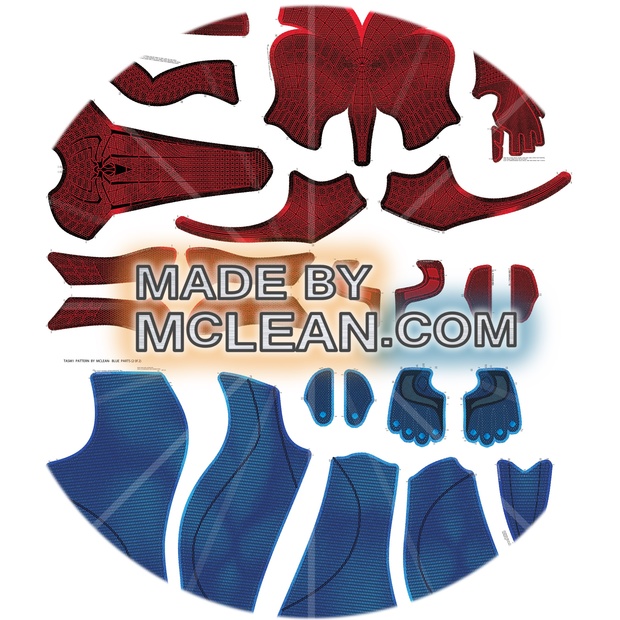 MadebyMcLean Amazing Spider-Man 1 Dye-Sublimation Ready Print with Separated Blue and Red Sections