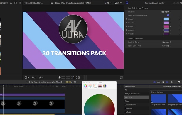 AV-Ultra 30 4K Color Wipe Transitions