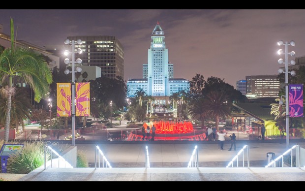 0027 LOS ANGELES DOWNTOWN CITY HALL NIGHT