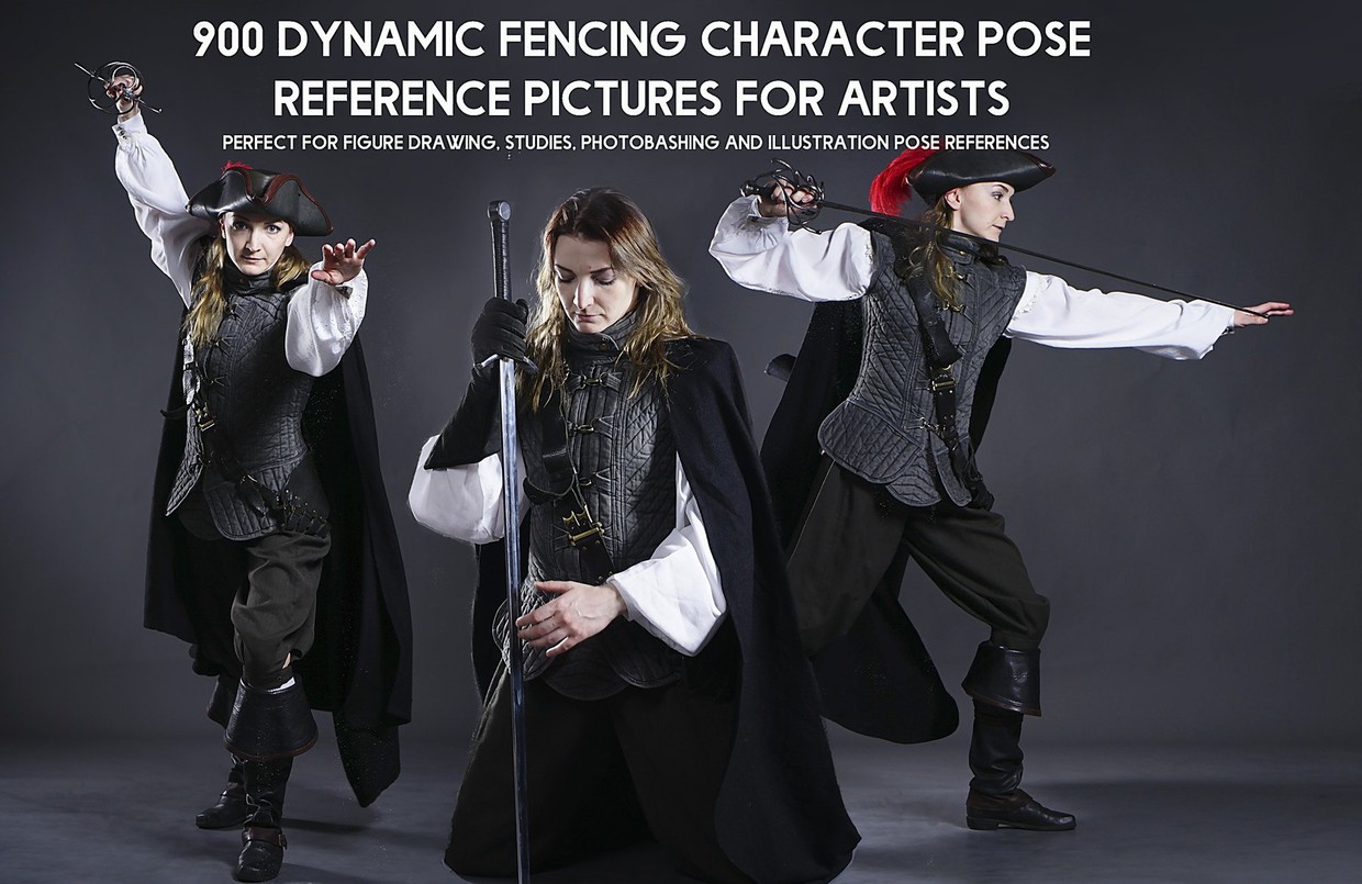 900+ Dynamic Fencing Character Pose Reference pictures - Grafit References