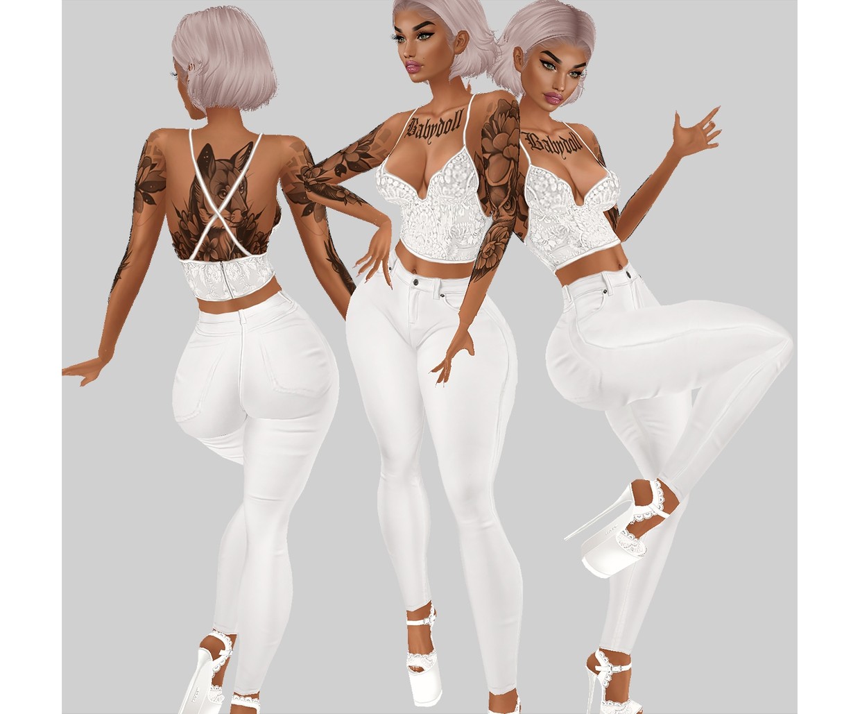 IMVU file sales white lace outfit YANNOMI'S FILE SALES