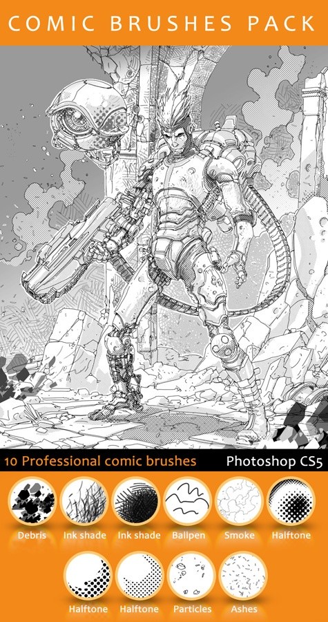 Comic brushes pack