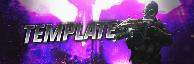 Free Twitter Header Template! Purple Themed
