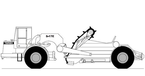Terex S17E Elevating Scraper Service Repair Manual
