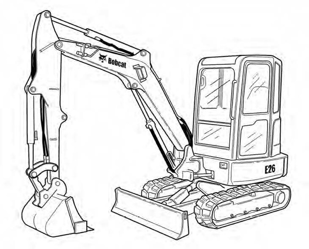 Bobcat E26 Compact Excavator Service Repair Manual Download(S/N AJRY11001 & Above ...)