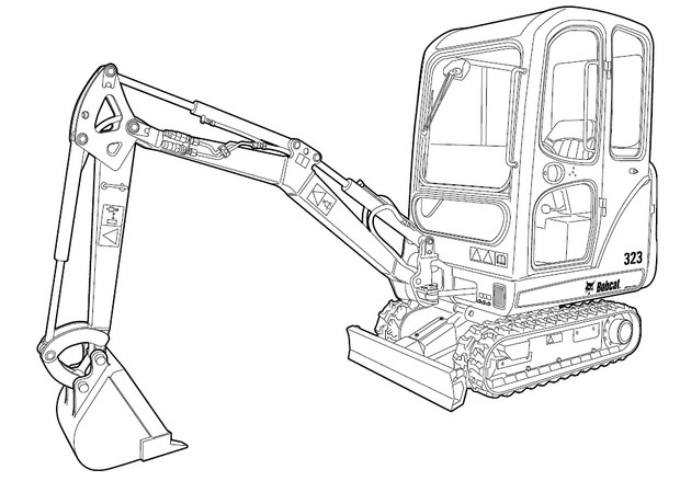 Bobcat 323 Compact Excavator Service Repair Manual Download S/N A9JZ11001 & Above