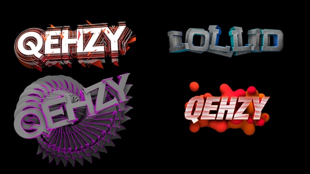 Qehzy C4D Text Setup Pack (15 Setups)