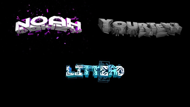 Qehzy C4D Text Setup Pack (15 Setups)