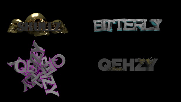 Qehzy C4D Text Setup Pack (15 Setups)