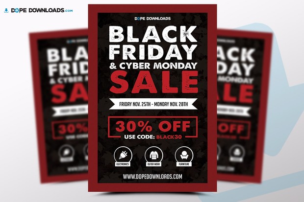 black friday sale flyer template dope downloads