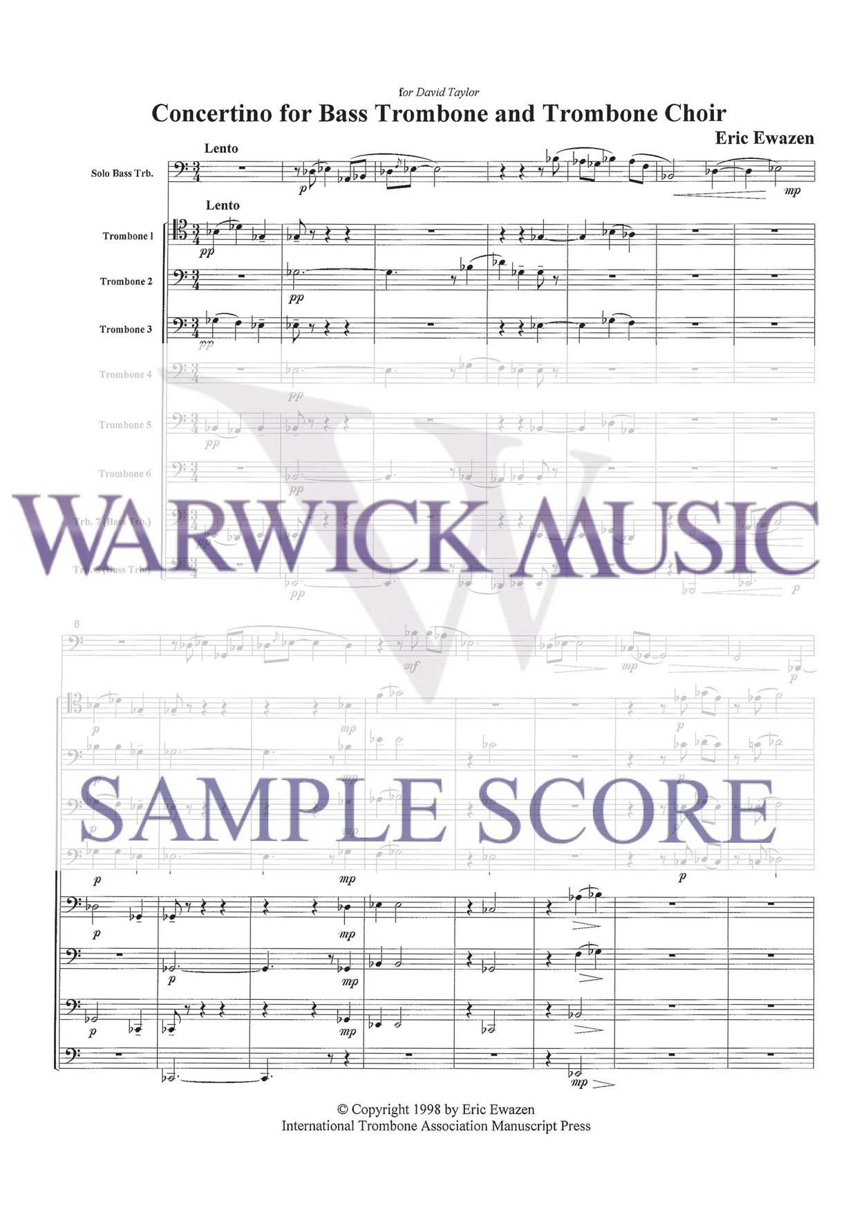 Ewazen bass trombone concerto pdf sheet music Ewazen bass trombone concerto pdf sheet music