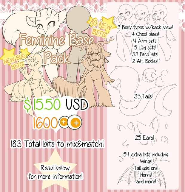 Feminine Character Base Pack