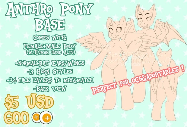 Anthro Pony Base