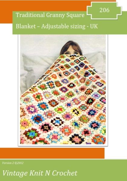 VKNC206 Traditional Granny Blanket brought up to date
