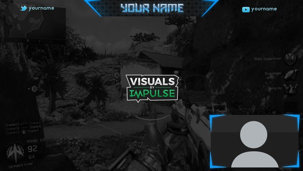Blue Twitch Overlay