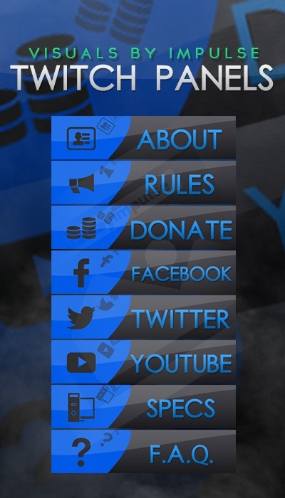 Blue Tumbler Twitch Panels