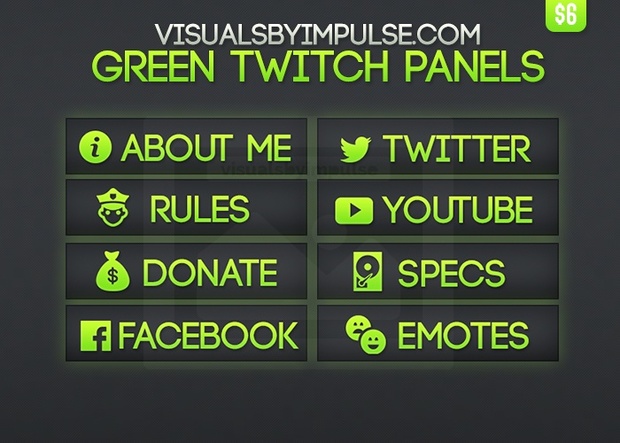 Green Twitch Panels