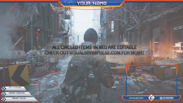 Blue & Orange Overlay + Alert Panels
