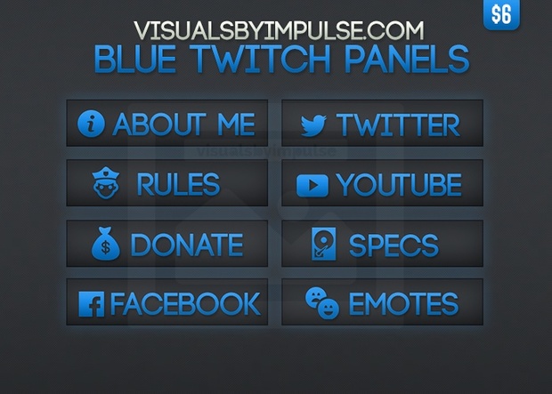 Blue Twitch Panels