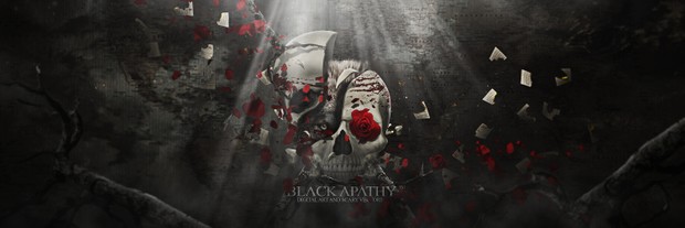 Black Apathy Header PSD