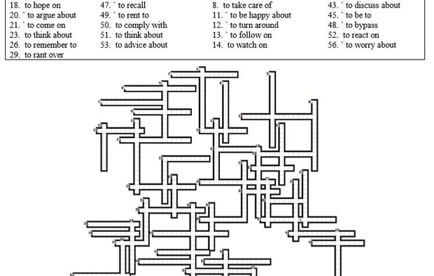 German Accusative and Dative Verbs Crossword Puzzle