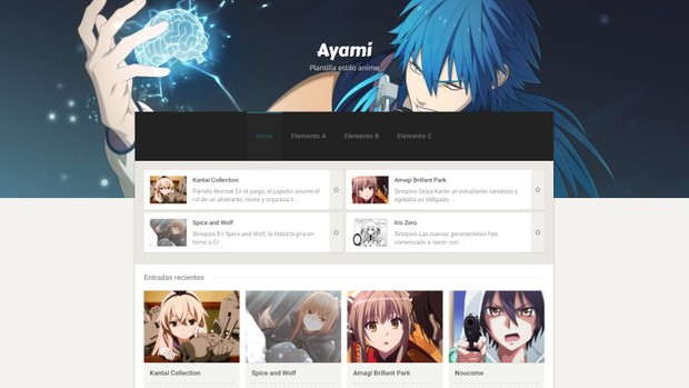 Ayami.xml v2.1.11 - plantilla anime responsive para Blogger