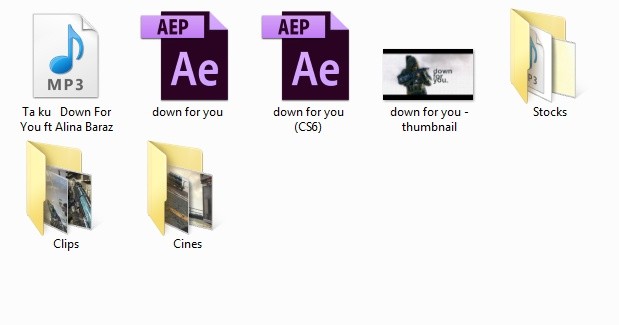 Down for you (Project file and Clips)