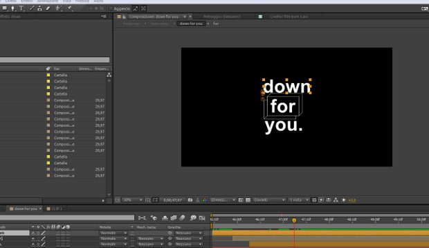 Down for you (Project file and Clips)