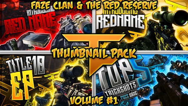 Clan Thumbnail Pack V1 - FaZe & Red Reserve Edition