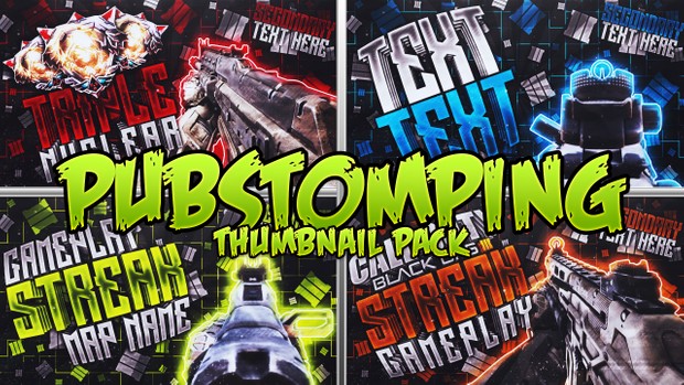 Pubstomping Thumbnail Template Pack - Call of Duty: Black Ops III