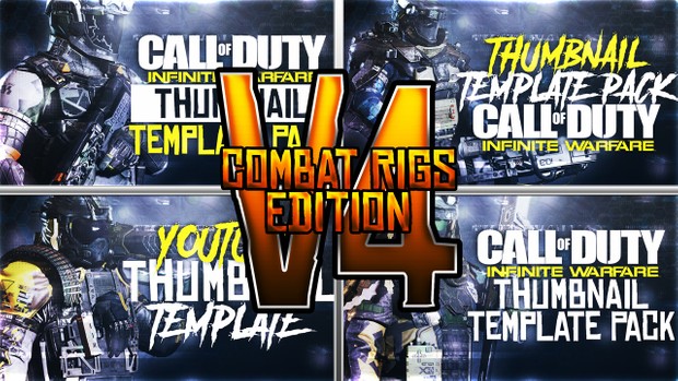 Infinite Warfare - Combat Rigs Edition - Thumbnail Template Pack V4 - Photoshop Template
