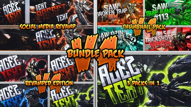 Social Revamp Pack + Thumbnail Pack V4 + Revamped Edition - Bundle Pack