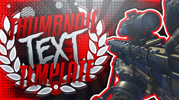 YouTube Thumbnail Template Pack V8 - Multi-CoD Sniper Rifles - Photoshop Template