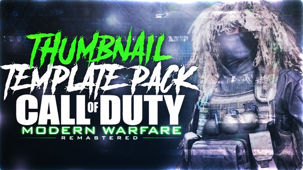 Ultimate Modern Warfare Remastered Thumbnail Template Pack V4