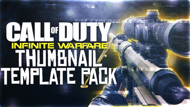 Infinite Warfare - TF 141 Intervention Sniper Rifle Edition - Thumbnail Template Pack V4 - Photoshop