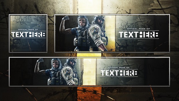 Rainbow Six Siege - Dust Line DLC - Revamp Template - Photoshop