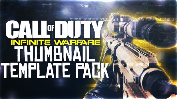 Infinite Warfare - Widowmaker Sniper Rifle Edition - Thumbnail Template Pack V4 - Photoshop