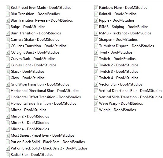 Exclusive Editing Pack - 41 Presets + 50 CC's - After Effects