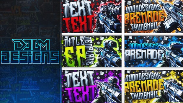 Black Ops 3 Thumbnail Template Pack - Locus Sniper Rifle Edition - Updated